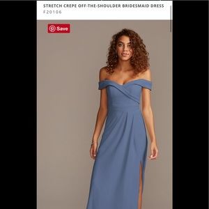 David’s Bridal Bridesmaid Dress/ Dusty Sage